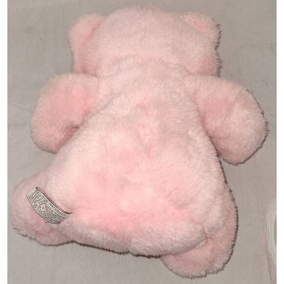 Vintage Scarborough Collection Pink TEDDY BEAR Plush JC Penney Cord Rope Rattle - Picture 3 of 5
